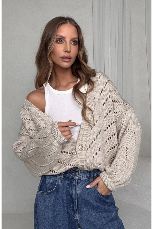 Sweter damski ażurowy Bocca