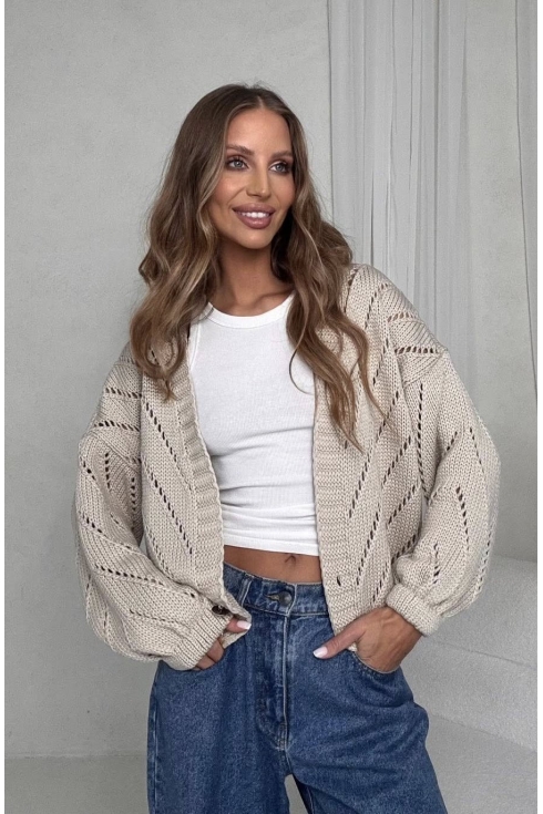 Sweter damski ażurowy Bocca