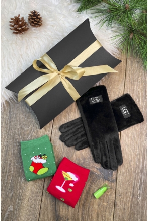 Box prezentowy rękawiczki skarpetki zestaw świąteczny BOX 10