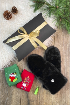 Box prezentowy rękawiczki skarpetki zestaw świąteczny BOX 9