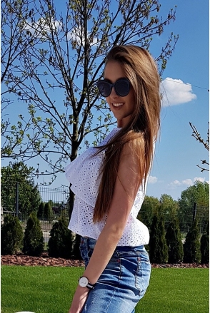 BLUZKA BOHO ALICJA BIAŁA HAFT BASKINKA S/M