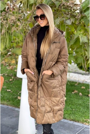 Płaszcz damski Maribell Oversize puchowy Khaki