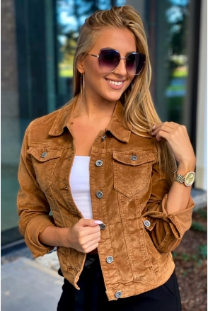 KURTKA SZTRUKSOWA EMI KATANA DENIM CAMEL