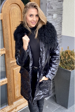 Kurtka puchowa naturalna Lama Zizu black uni