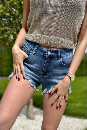 Spodenki Szorty damskie jeans TINA STYLE 1859