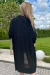Sweter damski długi ażurowy Kardigan MIRELLA black