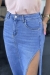 Spódnica jeansowa z rozcięciem Miss Comfort 8020
