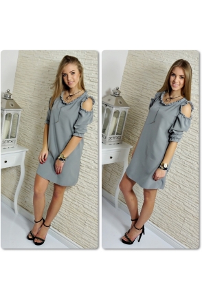 Viscozowa sukienka VERO GREY