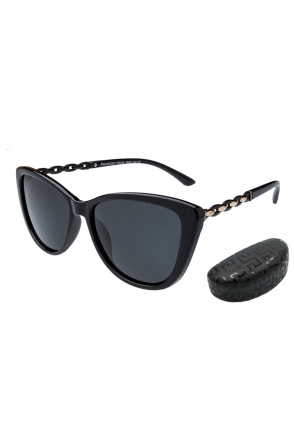 OKULARY POLARYZACJA damskie etui RIZA BLACK V32