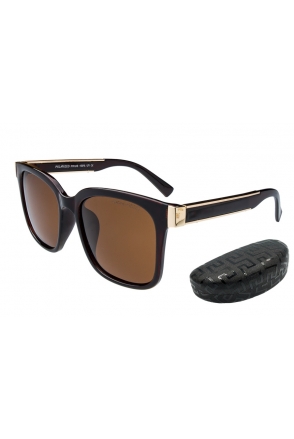 OKULARY POLARYZACYJNE ETUI damskie NALI BROWN V43