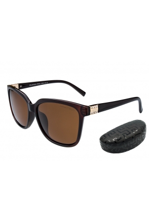 OKULARY POLARYZACJA damskie etui MILA BROWN V57
