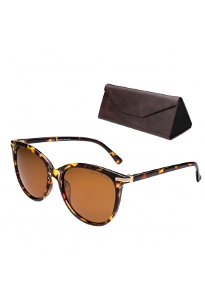 OKULARY POLARYZACJA damskie etui ZILLA Brown 101