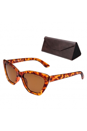 OKULARY POLARYZACJA damskie etui Glare Brown 103