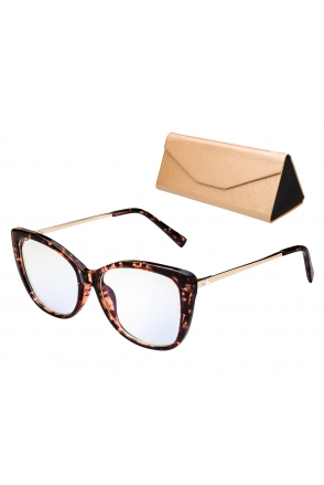 OKULARY damskie ZERÓWKI filtr BLUE LIGHT 93376 PANTERA