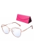 OKULARY damskie ZERÓWKI filtr BLUE LIGHT 95761 BEŻ