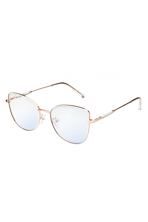 OKULARY damskie ZERÓWKI filtr BLUE LIGHT 95761 BIAŁY