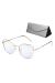 OKULARY damskie ZERÓWKI filtr BLUE LIGHT 95761 BIAŁY