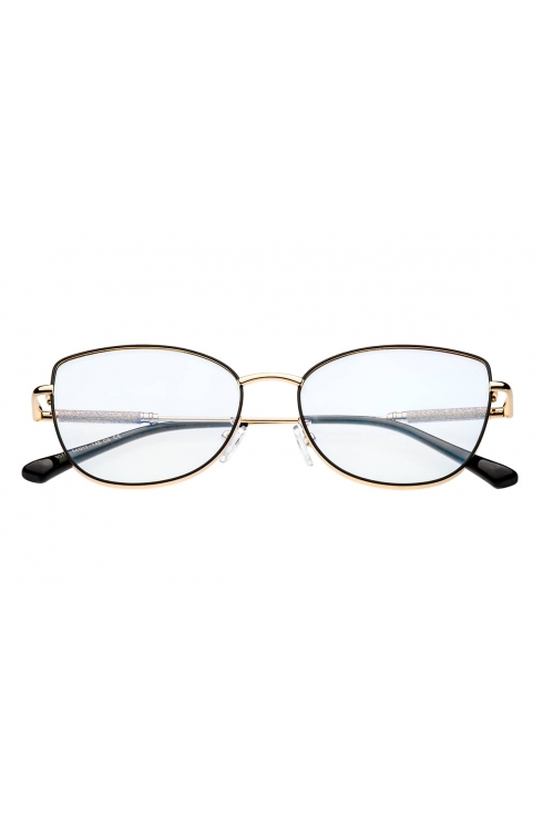 OKULARY damskie ZERÓWKI filtr BLUE LIGHT 95761 CZARNY