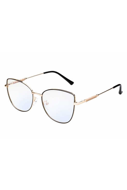 OKULARY damskie ZERÓWKI filtr BLUE LIGHT 95761 CZARNY