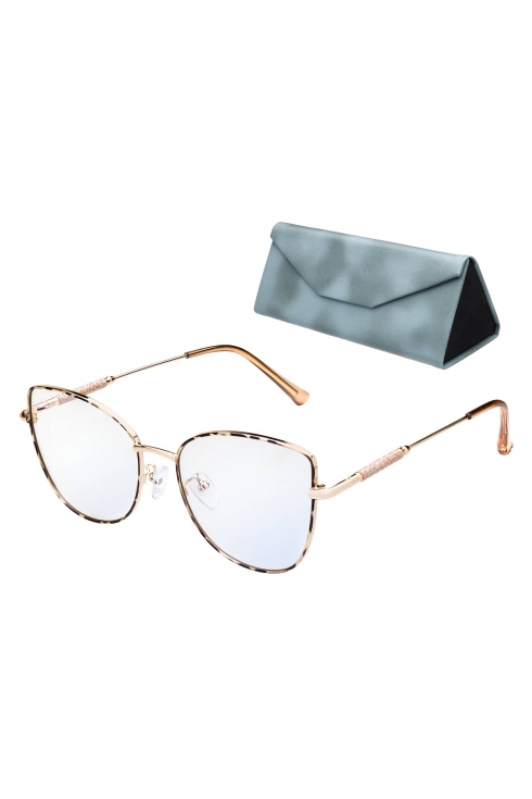 OKULARY damskie ZERÓWKI filtr BLUE LIGHT 95761 PANTERA