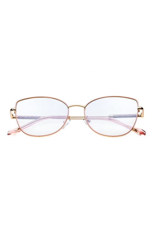 OKULARY damskie ZERÓWKI filtr BLUE LIGHT 95761 RÓŻ