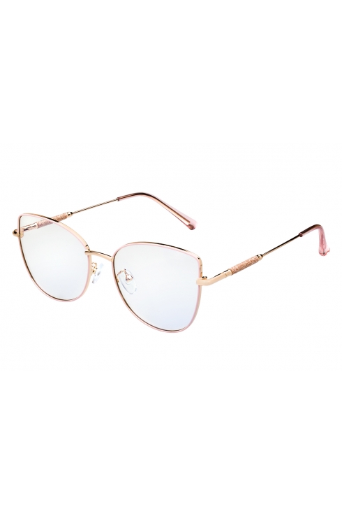 OKULARY damskie ZERÓWKI filtr BLUE LIGHT 95761 RÓŻ