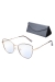 OKULARY damskie ZERÓWKI filtr BLUE LIGHT 95761 SZARY