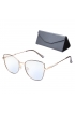 OKULARY damskie ZERÓWKI filtr BLUE LIGHT 95761 SZARY