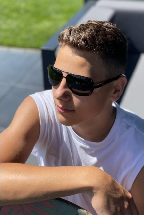 OKULARY MĘSKIE POLARYZACYJNE FLEX PILOTKI black smoke 8