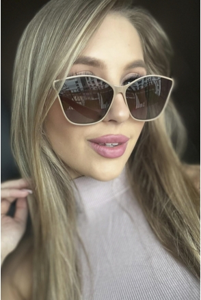 OKULARY POLARYZACJA damskie LELIS BEIGE BROWN V3