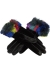 Rękawiczki damskie Welurowe Królik multicolor