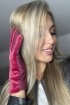 Rękawiczki damskie SARA Smartfon ciepłe zamszowe plusz