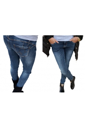 SPODNIE JEANS RURKI KLASYCZNE BIODRÓWKI MS L391